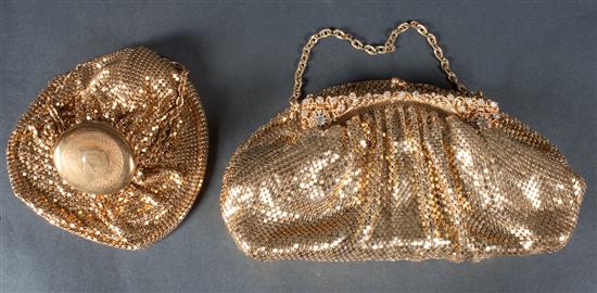 Whiting & Davis gold colored mesh