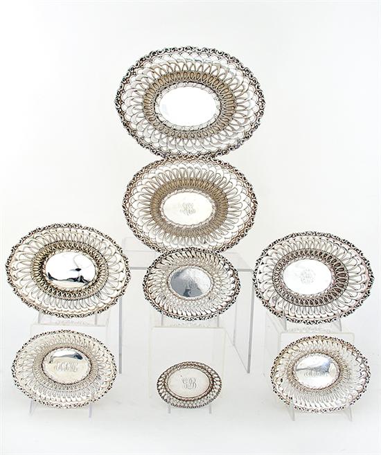 Whiting reticulated sterling basket