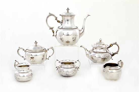 Whiting sterling coffee set and tea