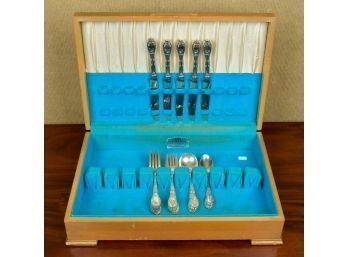 Whiting sterling flatware in a