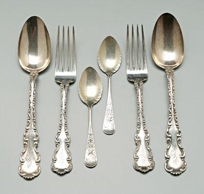 Whiting sterling flatware: Louis XV