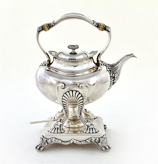 Whiting sterling kettle on stand