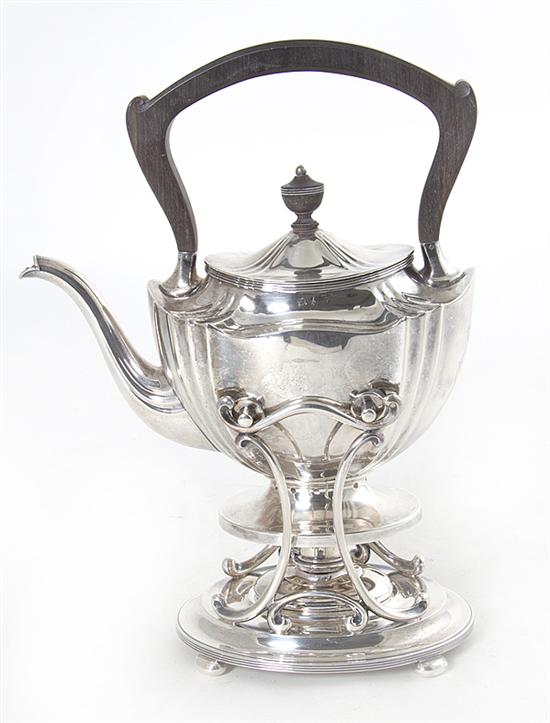 Whiting sterling kettle on stand
