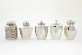 Whiting sterling tea caddies f