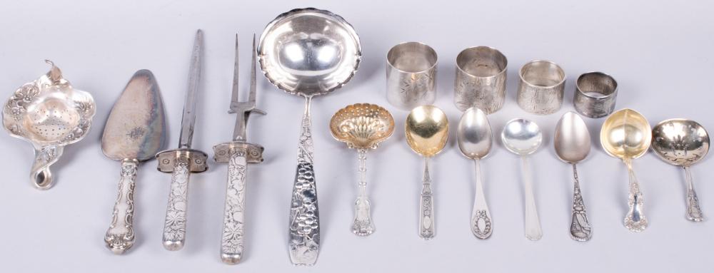 WHITING THREE-PIECE SERVING SET AND