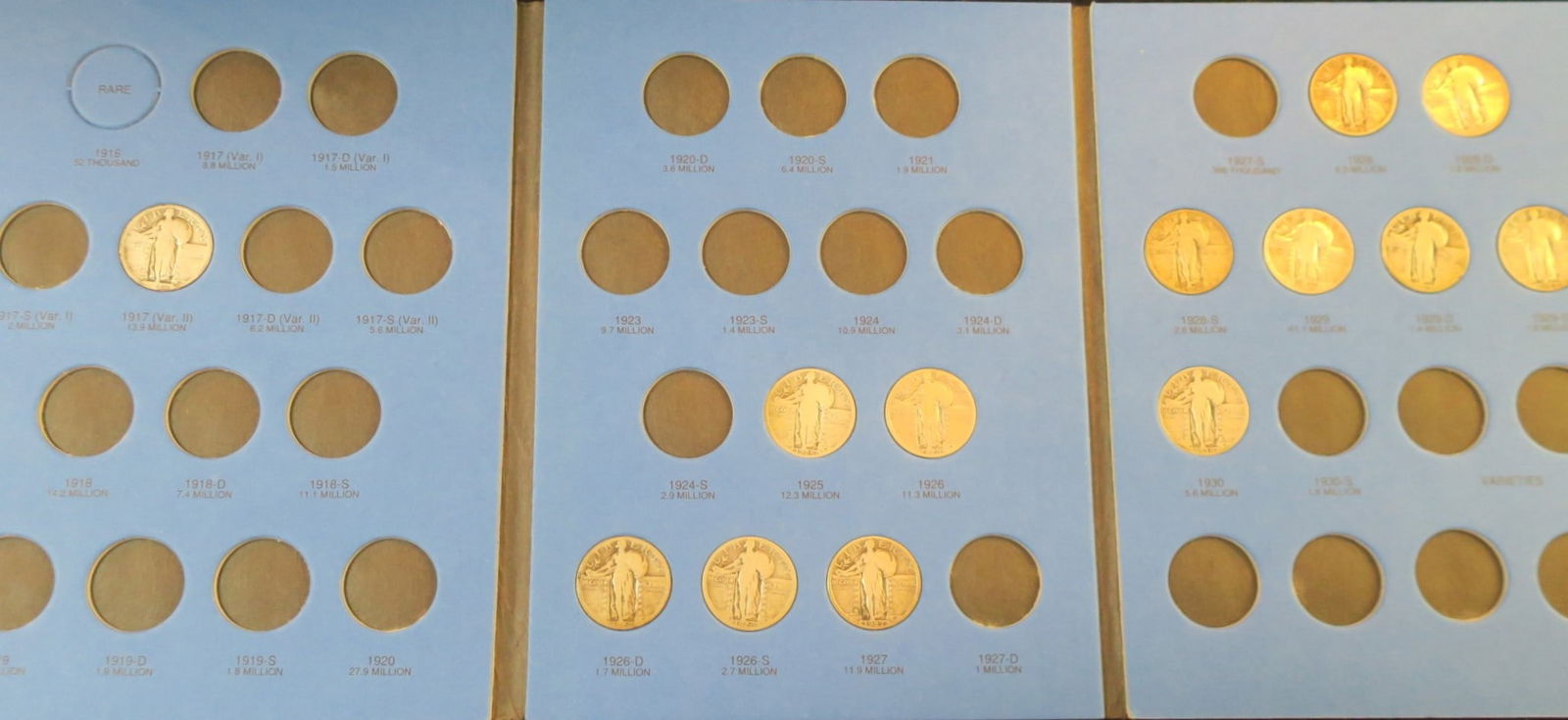 WHITMAN FOLDER WITH 12 STANDING