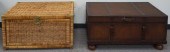 WICKER BLANKET CHEST AND STAIN