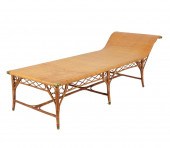 WICKER CHAISE LOUNGEwith metal