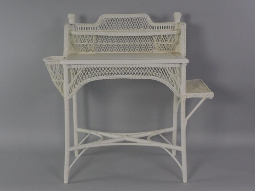 WICKER LADIES WRITING DESK,