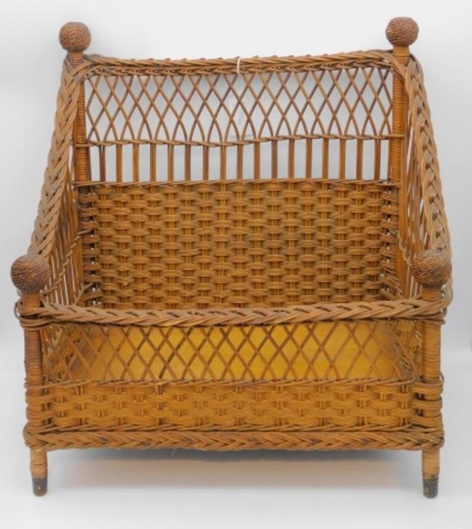 WICKER MAGAZINE HOLDER, ORIGINAL