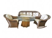 WICKER PATIO SUITEcomprising: