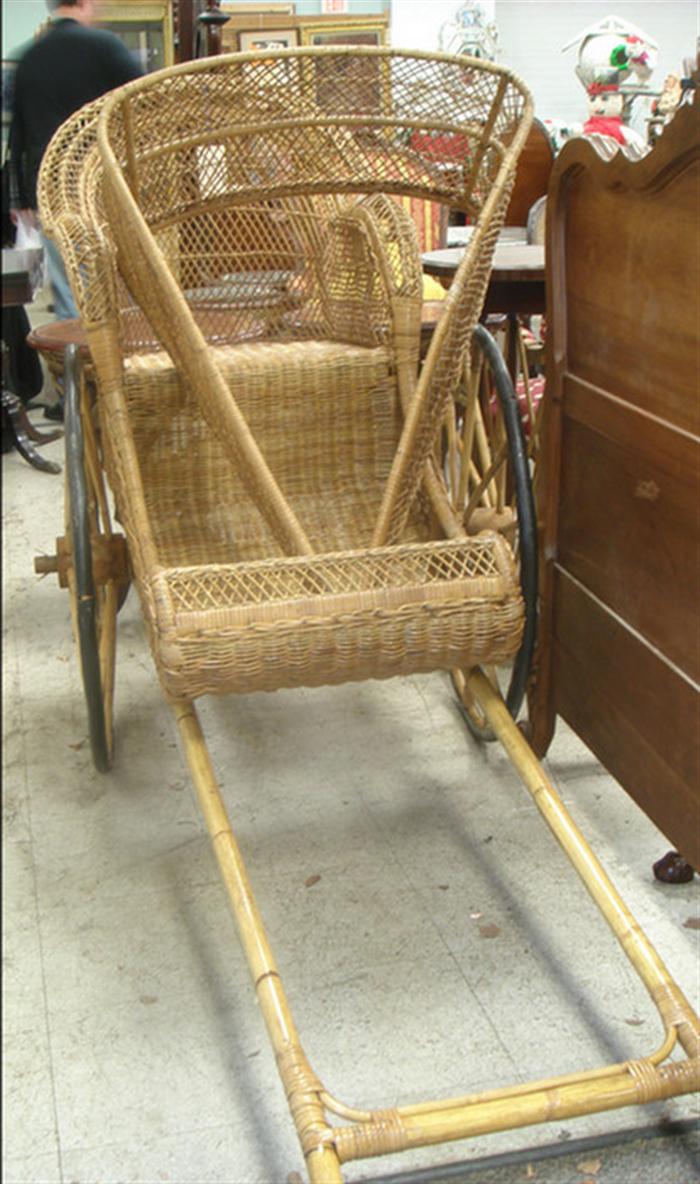 Wicker rickshaw, display purposes