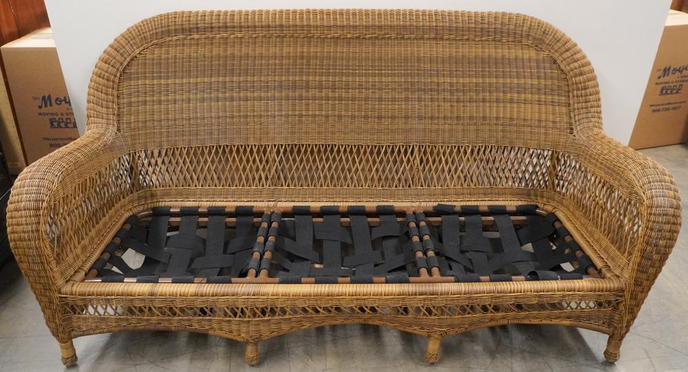 WICKER SOFA, LOUNGE CHAIR AND