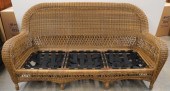 WICKER SOFA, LOUNGE CHAIR AND