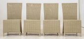 WICKER STYLE OUTDOOR SIDE CHAI
