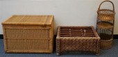 WICKER THREE-TIER DUMBWAITER,