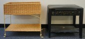 WICKER TWO-TIER PLANT STAND AN
