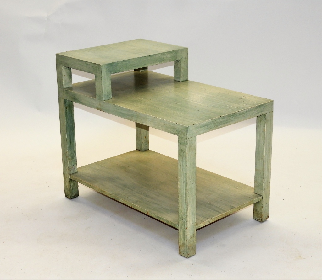 WIDDICOMB GREEN VENEER LAMP TABLE
