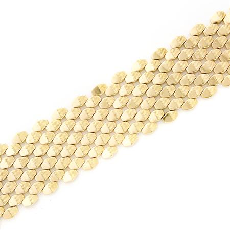 Wide Gold Bracelet 	 
