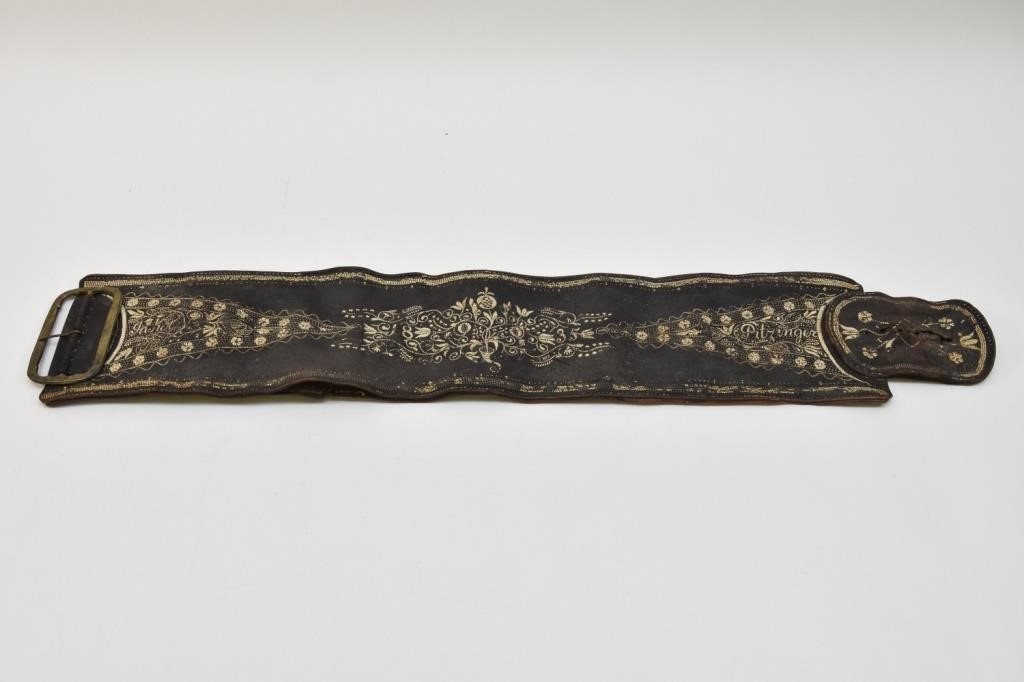 Wide goose quill embroidered