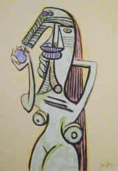 WIFREDO LAM, CUBIST NUDE SERIG