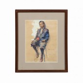 WILBUR G. KURTZ WATERCOLOR "BO