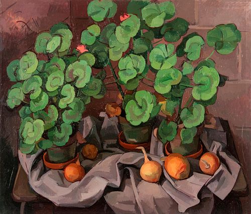 WILBUR NIEWALD / THREE GERANIUMS