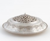 WILCOX SILVERPLATE PIERCED LID