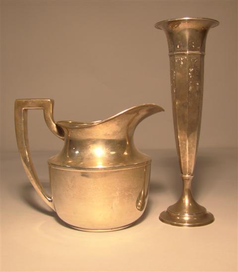 WILCOX & WAGONER SILVER VASE no.