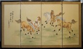WILD HORSES, CHINESE FOUR-FOLD
