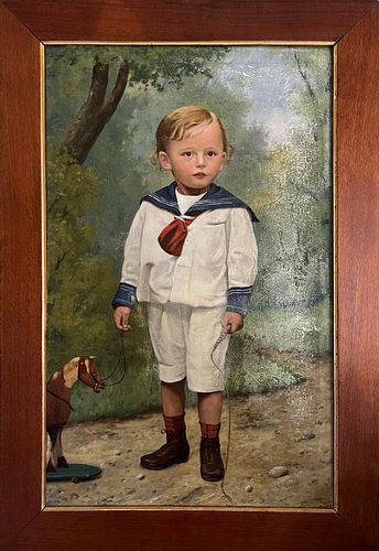 WILHELM F. GIESSEL OIL "PORTRAIT OF