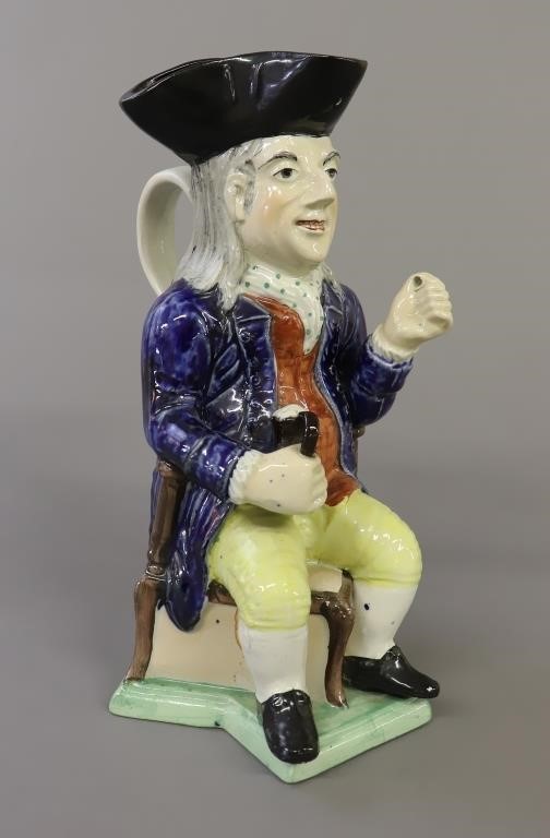 Wiliam Kent Toby jug, lacking pipe,
