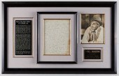 WILL ROGERS AUTOGRAPH AND LETT