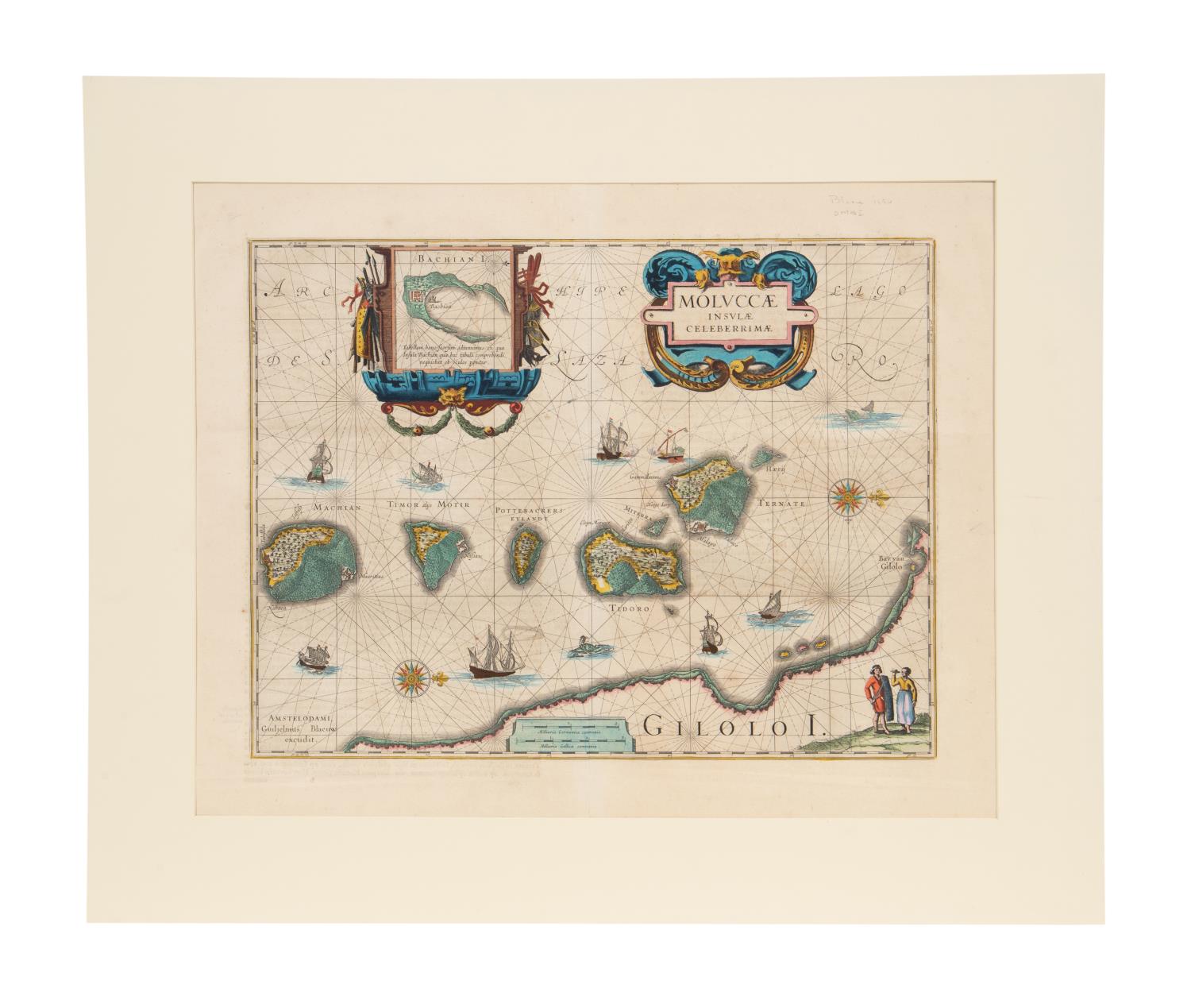 WILLEM BLAEU HAND COLORED MAP
