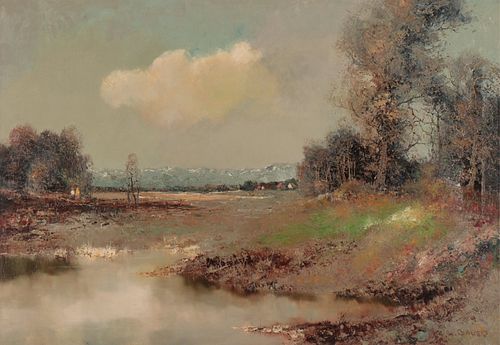 WILLI BAUER - LANDSCAPE WITH
