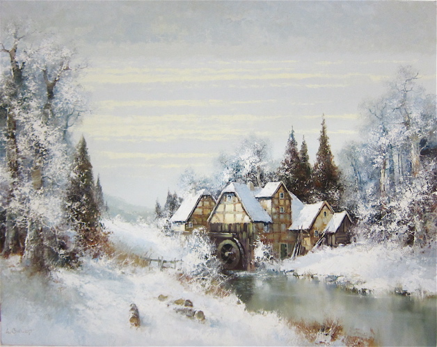 WILLI BAUER OIL ON CANVAS (German