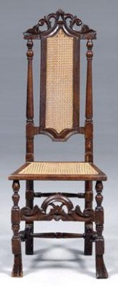 William and Mary caned side ch