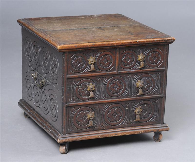WILLIAM AND MARY CARVED OAK