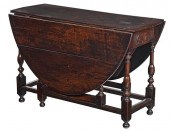WILLIAM AND MARY CARVED OAK GA