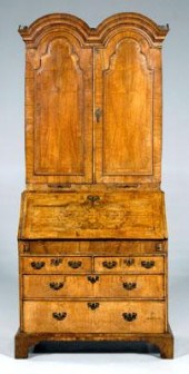 William and Mary desk/bookcase