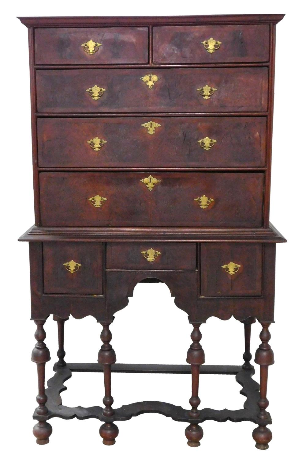 WILLIAM AND MARY HIGH CHEST, LIKELY