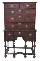 WILLIAM AND MARY HIGH CHEST, L