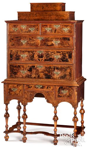 WILLIAM AND MARY HIGH CHEST OF
