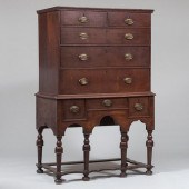 WILLIAM AND MARY INLAID OAK HI