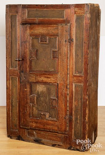 WILLIAM AND MARY PINE CUPBOARD, CA.