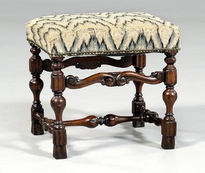 William and Mary style footstool,