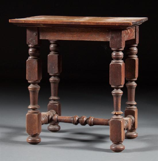 William and Mary style oak foot