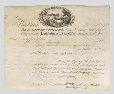William Bingham signed stock