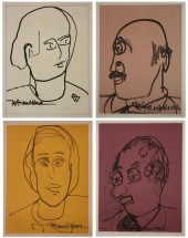 WILLIAM FAULKNER FOUR INKS ON