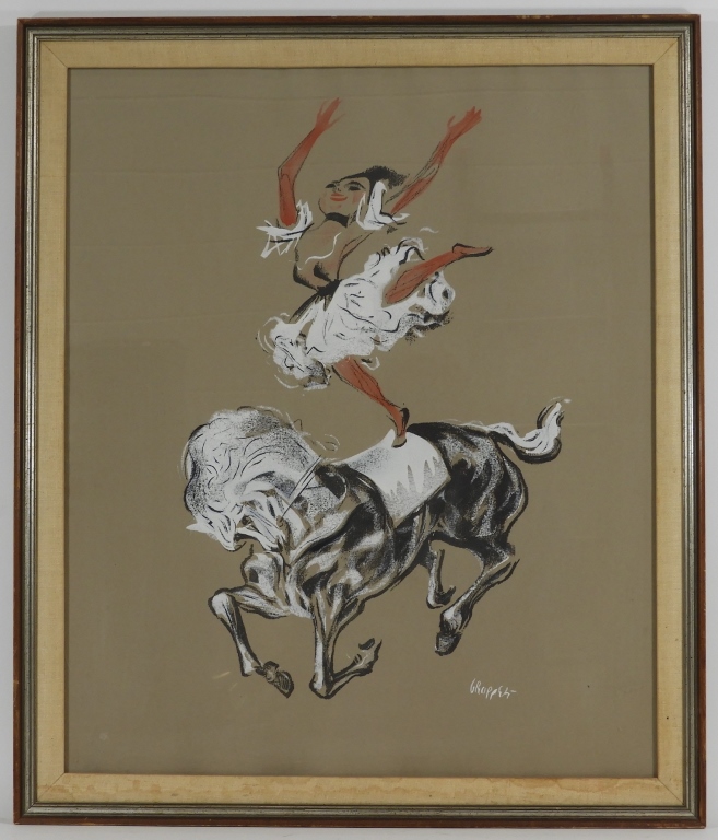 WILLIAM GROPPER CIRCUS PERFORMER ON